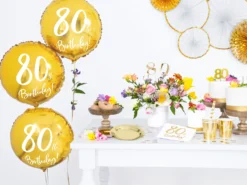Happy Birthday 80 valkoinen suuri lautasliina 20 kpl/pkt