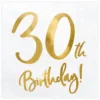Happy Birthday 30 valkoinen suuri lautasliina 20 kpl/pkt