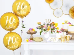Happy Birthday 70 valkoinen suuri lautasliina 20 kpl/pkt