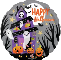Happy Halloween kummitustalo foliopallo