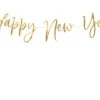 Happy New Year kirjainnauha kullanvärinen 18 x 66 cm