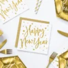 Happy New Year suuri lautasliina valkoinen 20 kpl/pkt