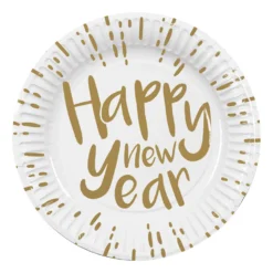 Happy New Year suuri pahvilautanen 10 kpl/pkt