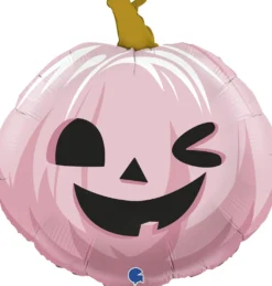 Hauska kurpitsa muotofoliopallo pinkki