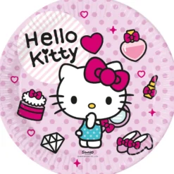 Hello Kitty suuri pahvilautanen 23 cm 8 kpl/pkt