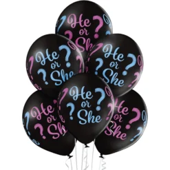 He or She ilmapallo 30 cm 6 kpl/pkt