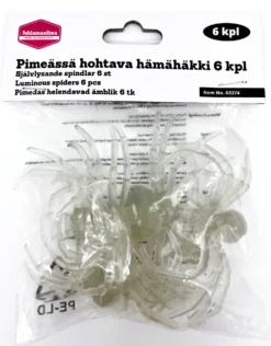 Hämähäkki pimeässä hohtava 6 kpl/pkt