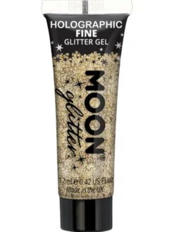 Holografinen glittergeeli hienojakoinen kullanvärinen 12 ml