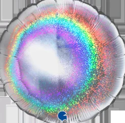 Hopeanvärinen hologrammi pyöreä foliopallo