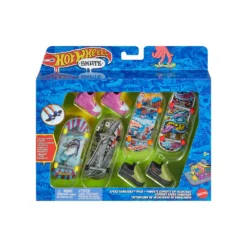 HOT WHEELS SKATE FINGERBOARD & SHOE 4 PACK