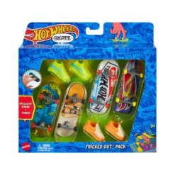 HOT WHEELS SKATE FINGERBOARD & SHOE 4 PACK