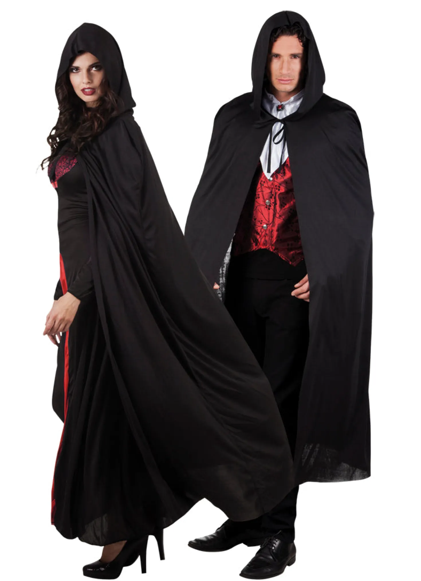 Hupullinen viitta musta 180cm