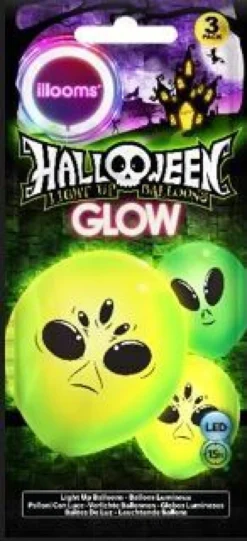 ILLOOMS BALLOONS ilmapallo Alien 3kpl/pkt