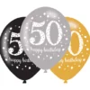 Ilmapallo 28 cm 50 Happy Birthday 6 kpl/pss