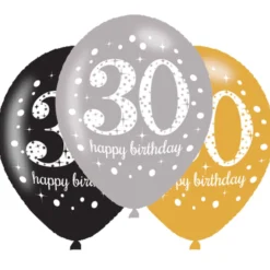 Ilmapallo 28 cm 30 Happy Birthday 6 kpl/pss