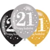 Ilmapallo 28 cm 21 Happy Birthday 6 kpl/pss