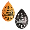 Ilmapallo Happy Halloween 30 cm oranssi ja musta 5 kpl/pss