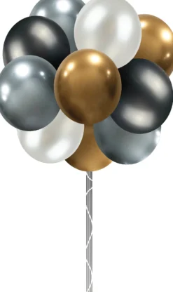 10 ilmapallon nippu elegantit värit