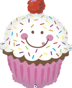 Iloinen muffinssi muotofoliopallo