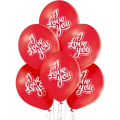 I love you ilmapallo 30 cm punainen 6 kpl/pkt