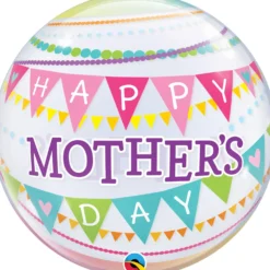 Äitienpäivä Happy Mother´s Day läpikuultava kuplailmapallo