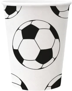 Jalkapallo pahvimuki 250 ml 8 kpl/pkt