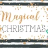 Joulukortti 21 x 8 cm - Magical Christmas raidat