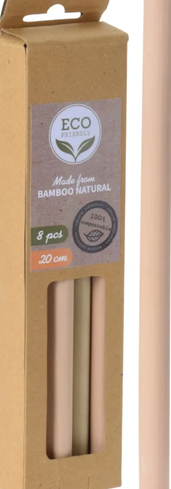 Juomapilli bambu 8 kpl/pkt