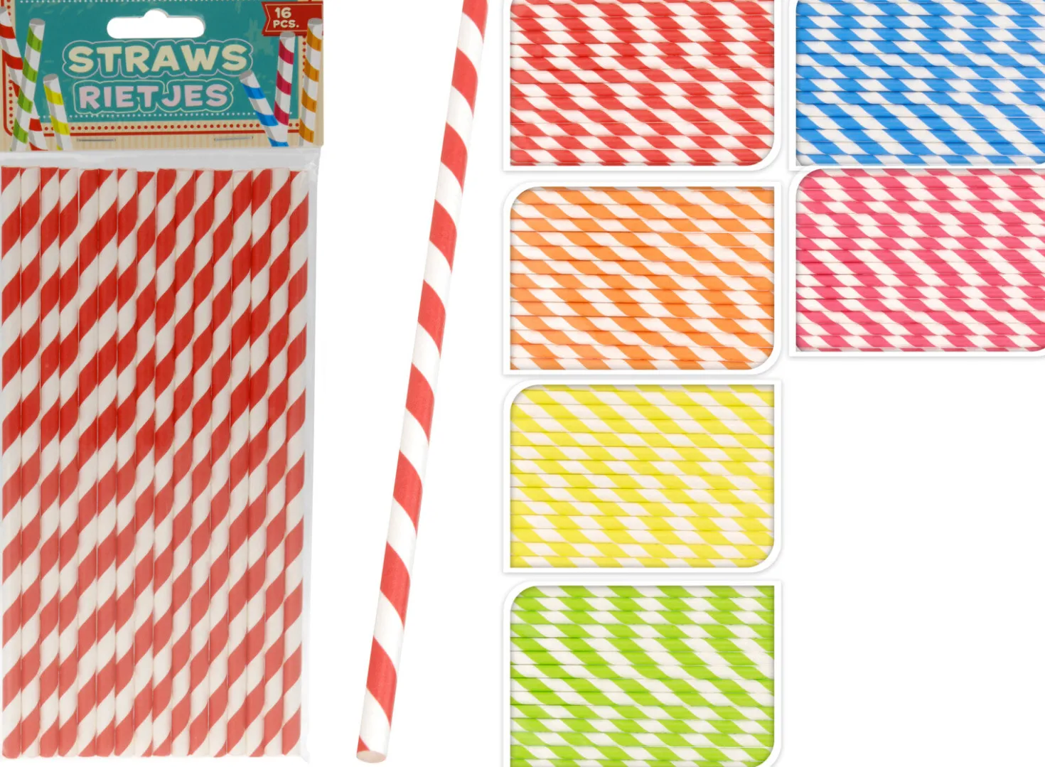 Juomapilli pahvia 16 kpl/pkt lajitelmatuote, 6 eri väriä