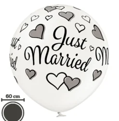 Just married jätti-ilmapallo 60 cm