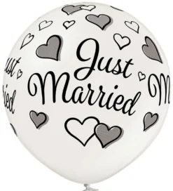 Just married jätti-ilmapallo 60 cm