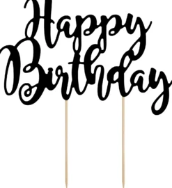 Kakunkoriste Happy Birthday musta