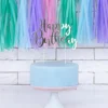 Kakunkoriste Happy Birthday hopeanvärinen