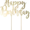 Kakunkoriste Happy Birthday kullanvärinen