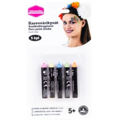 Kasvovärikynä pastelli 5 kpl/pkt