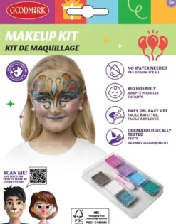 Kasvovärisetti glitter ja sivellin