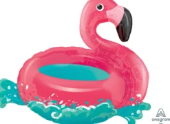 Kelluva flamingo muotofoliopallo
