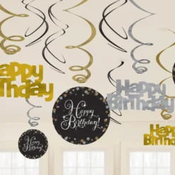Kierrekoriste Happy Birthday, 12 kpl/pkt
