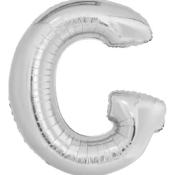 Kirjainfolio G hopeanvärinen 86 cm