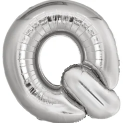 Kirjainfolio Q hopeanvärinen 86 cm