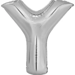 Kirjainfolio Y hopeanvärinen 86 cm