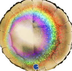 Kullanvärinen hologrammi pyöreä foliopallo