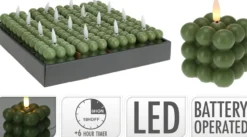 Kuplakynttilä LED vihreä