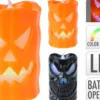 Kurpitsa LED-kynttilä lajitelmatuote, 2 erilaista
