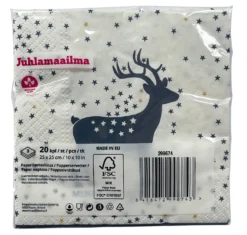 Kuusi ja peura lautasliina 25 x 25 cm 20 kpl/pkt