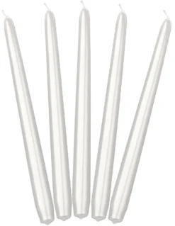 Kynttilä helmiäisvalkoinen 24 cm 10 kpl/pkt