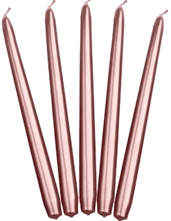 Kynttilä ruusukullanvärinen 24 cm 10 kpl/pkt