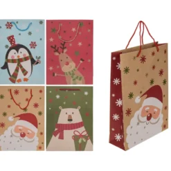 Lahjakassi Jouluystävät 25 x 8,5 x 34,5 cm, lajitelma 2 erilaista