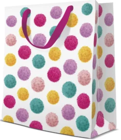 Lahjakassi pompom M M 25 x 20 x 10 cm 1 kpl/pkt