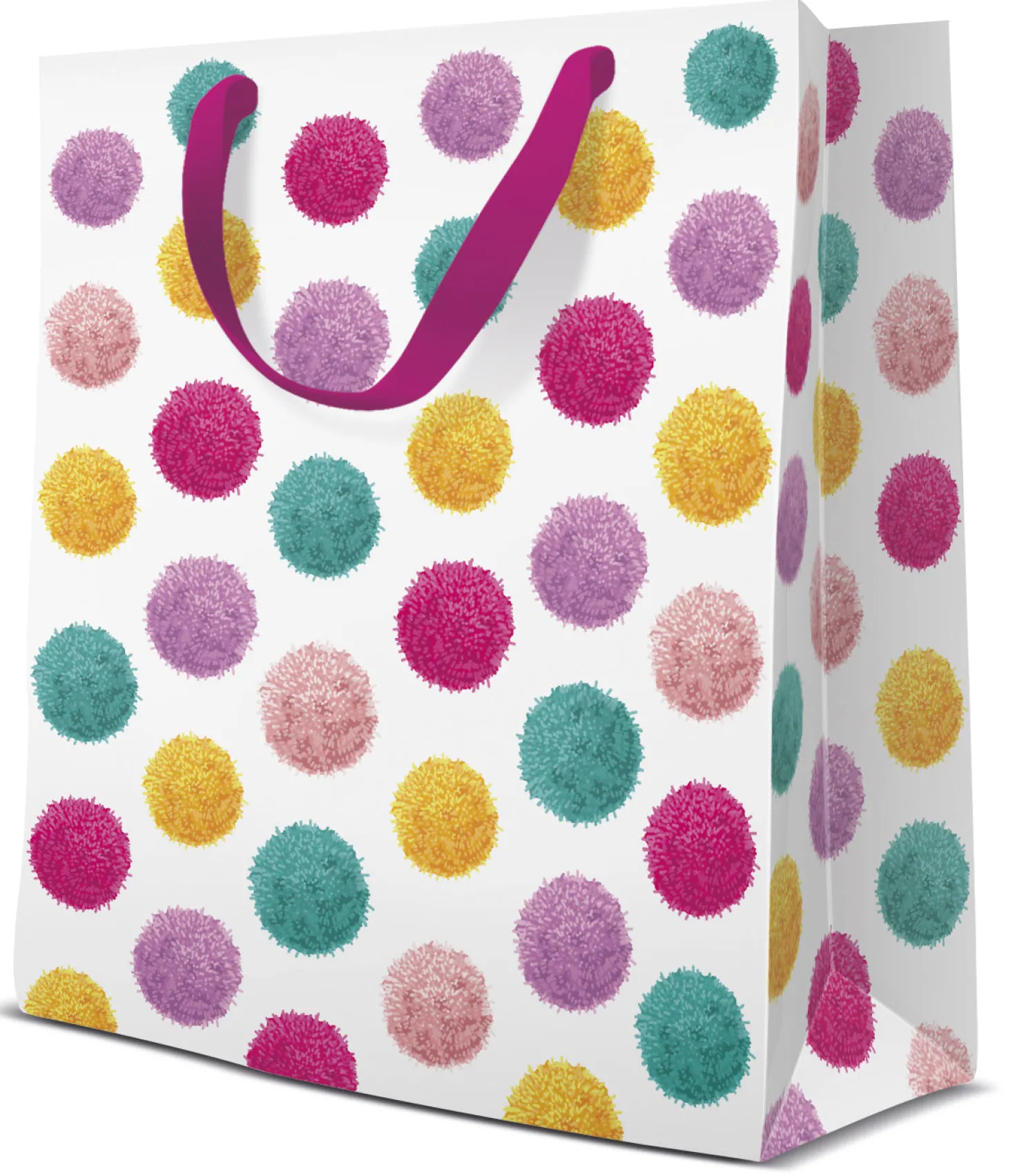 Lahjakassi pompom M M 25 x 20 x 10 cm 1 kpl/pkt